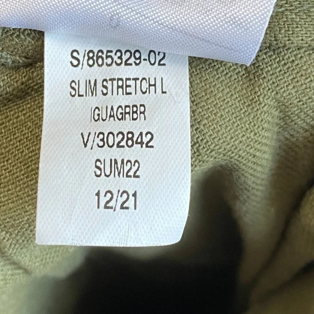 Banana Republic Green Linen Blend High-Waist Paper Bag Trousers Pants Size 0